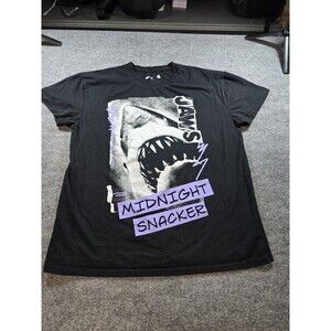 Jaws Movie Graphic T Shirt Mens L Black Shark Streetwear Tee